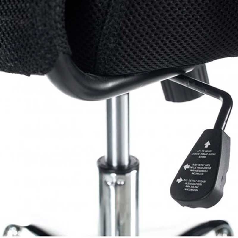 Sillón de despacho Meeting altura ajustable negro 110/120x50x50 cm - 3