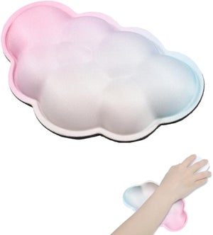 Hosimoln Tappetino poggiapolsi, tappetino mouse ergonomico con memory foam, tappetino supporto polso mouse in gomma antiscivolo per giochi di lavoro 25x23 Meihua036