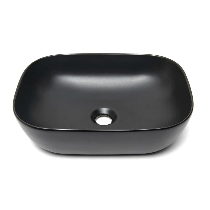 Vasque à poser 45,5 x 32,5 x 13,5 cm sans trop-plein noir mat Infinitio SAT (SATINF4532BKM) - 2