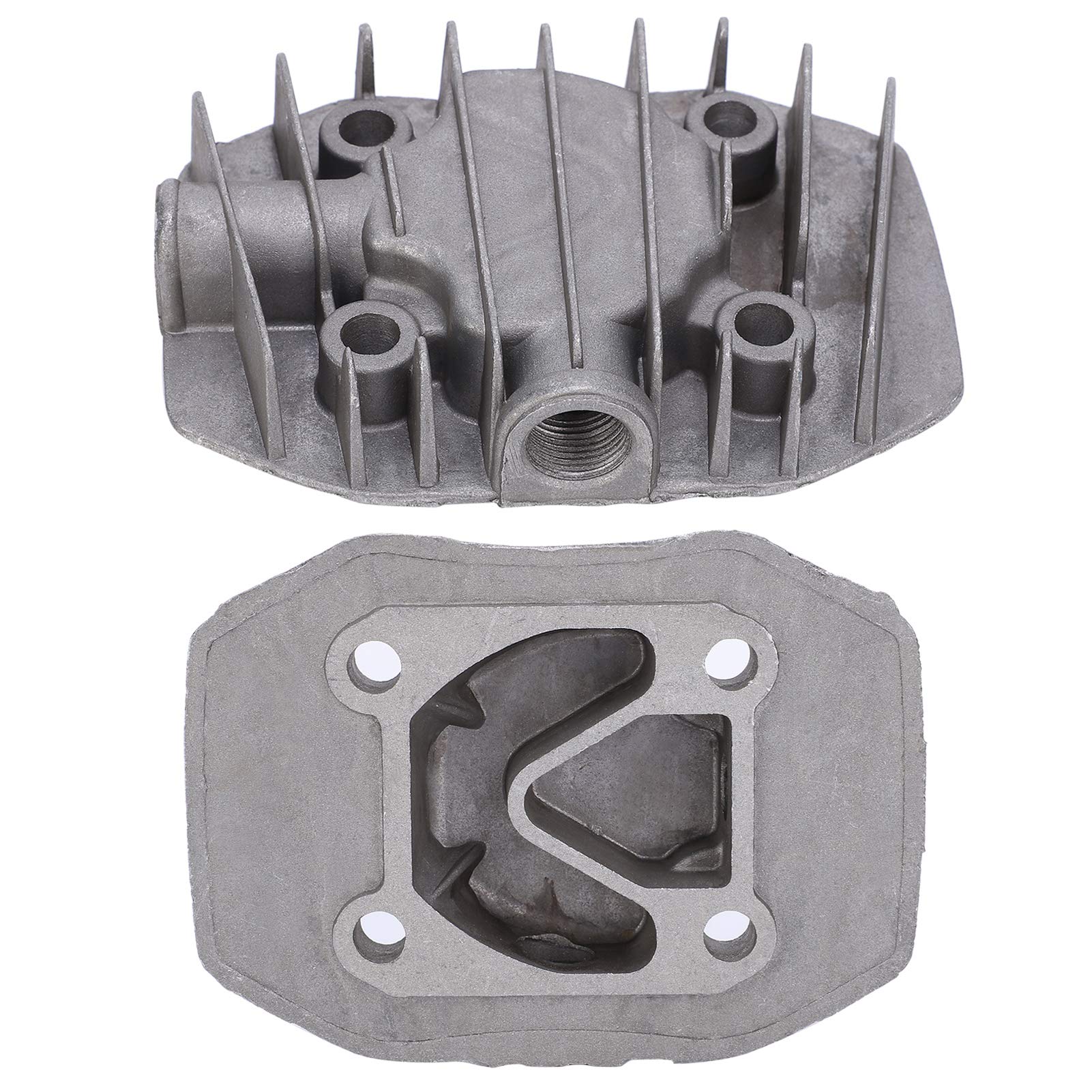 Testata Cilindro Per Compressore d'Aria in Alluminio 2 Pezzi Adatta Per Modelli 2.5P E 3P Raffreddamento Ad Aria Filettatura G3/8