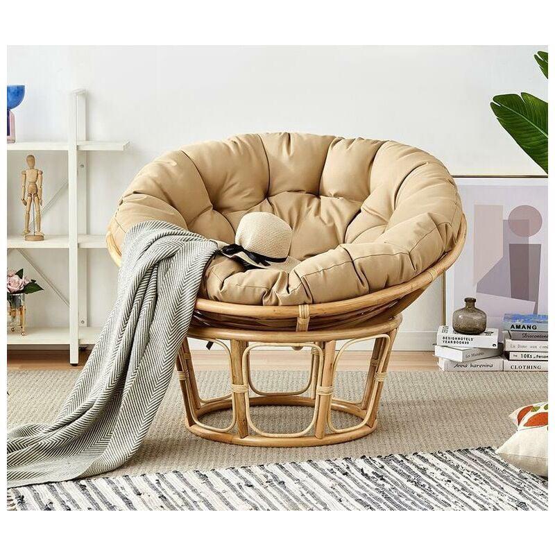 Coussin rond coussin de chaise capitonné arrondi coussin de sol épais couleur unie confortable, Garden Cushion, Rattan Armchair Cushion - 2