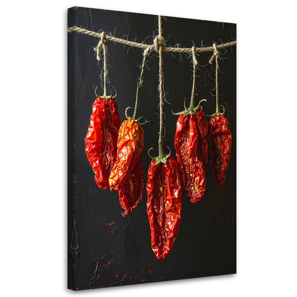 Obraz do kuchni restauracji baru jadalni, Wiszące czerwone pomidory 40x60