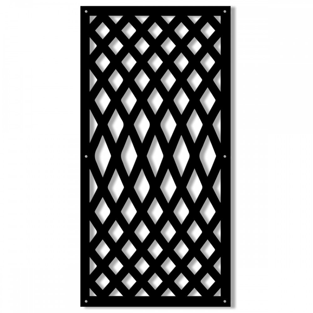 SEVILLE - Panel perforowany z PCV - 98x198 cm CZARNY DASZEK PRZECIWSŁONECZNY Grubość 1 cm