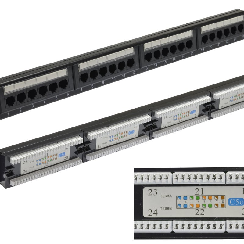 Фото - Інше мережеве обладнання NEKU Patch panel patchpanel RACK 19'' 5e 24p UTP