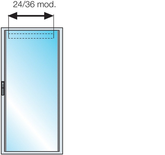 Abb pv0600 porta vetro x str 600x600mm 24mod (hxl)