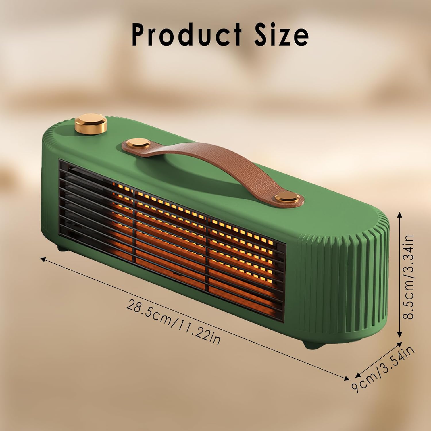 Radiateur Électrique Soufflant 1200W Mini Chauffage D'Appoint En Céramique - Chauffage Rapide Et Économique Pour Salle De Bain, Chambre Et Bureau