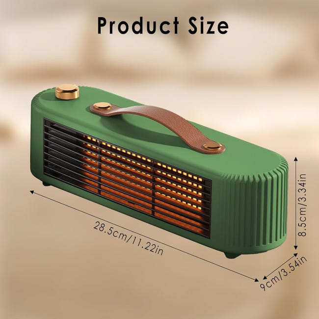 Radiateur Électrique Soufflant 1200W Mini Chauffage D'Appoint En Céramique - Chauffage Rapide Et Économique Pour Salle De Bain, Chambre Et Bureau