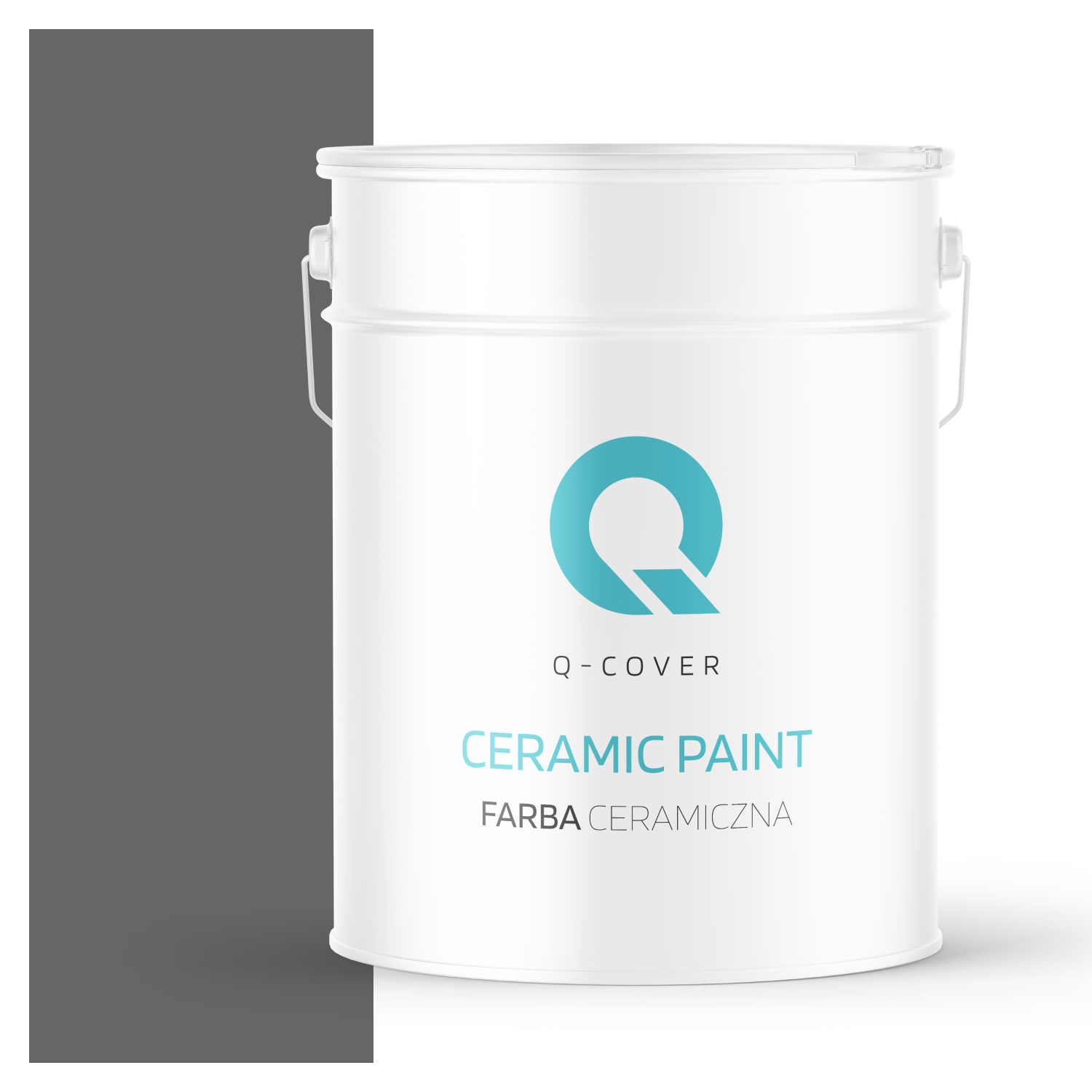 Farba Ceramiczna Do Ścian i Sufitów Q-Cover Grafitowy H1213 Głęboki Mat 10L