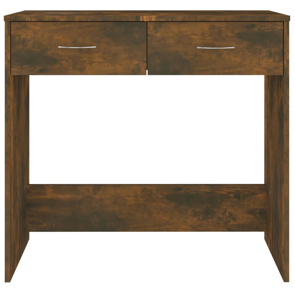 Bureau，Table de travail，Table d'étude Chêne fumé 80x40x75 cm Bois d'ingénierie CWV45766 - 4