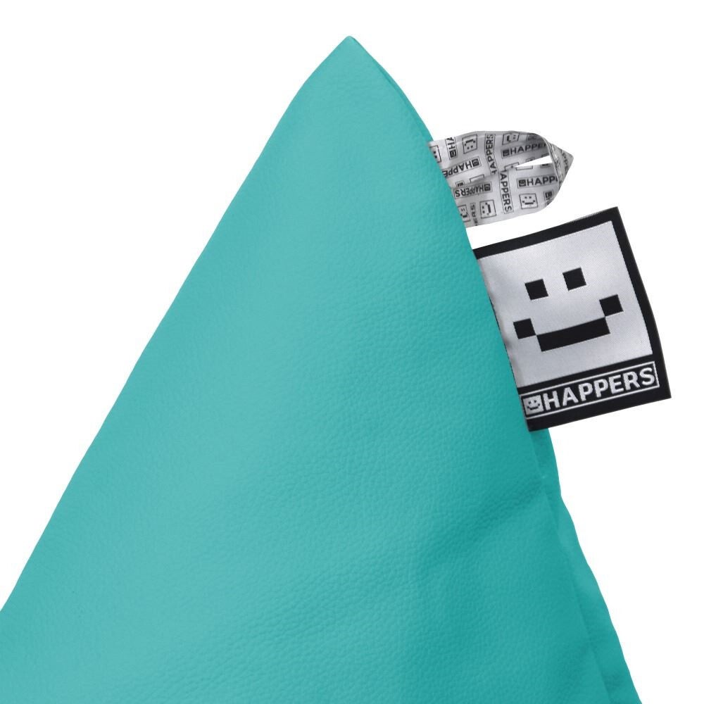 Pouf Pyramide Similicuir Outdoor Turquoise XL - 5