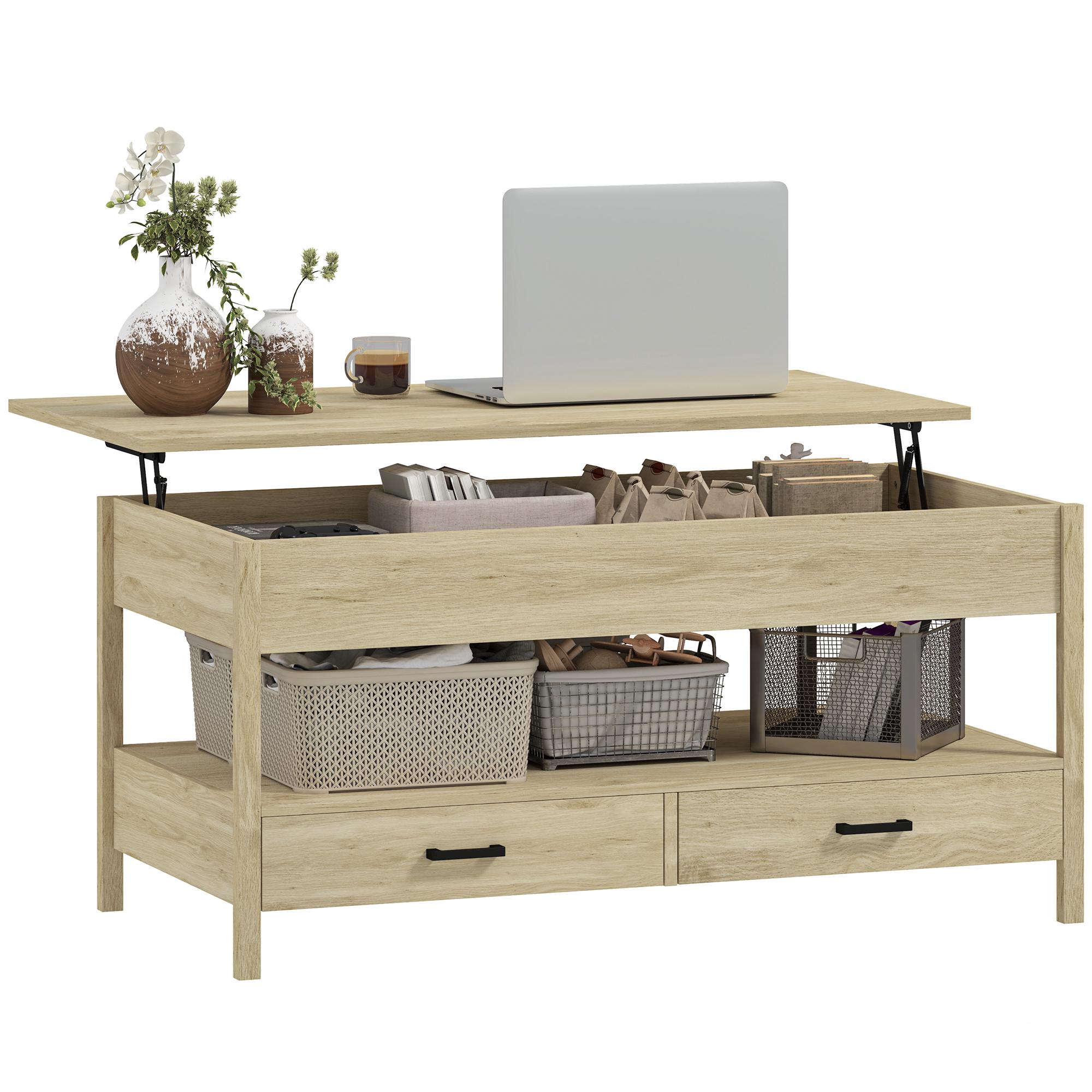 Table basse pertinence, table basse avec tiroirs et compartiment cache ...