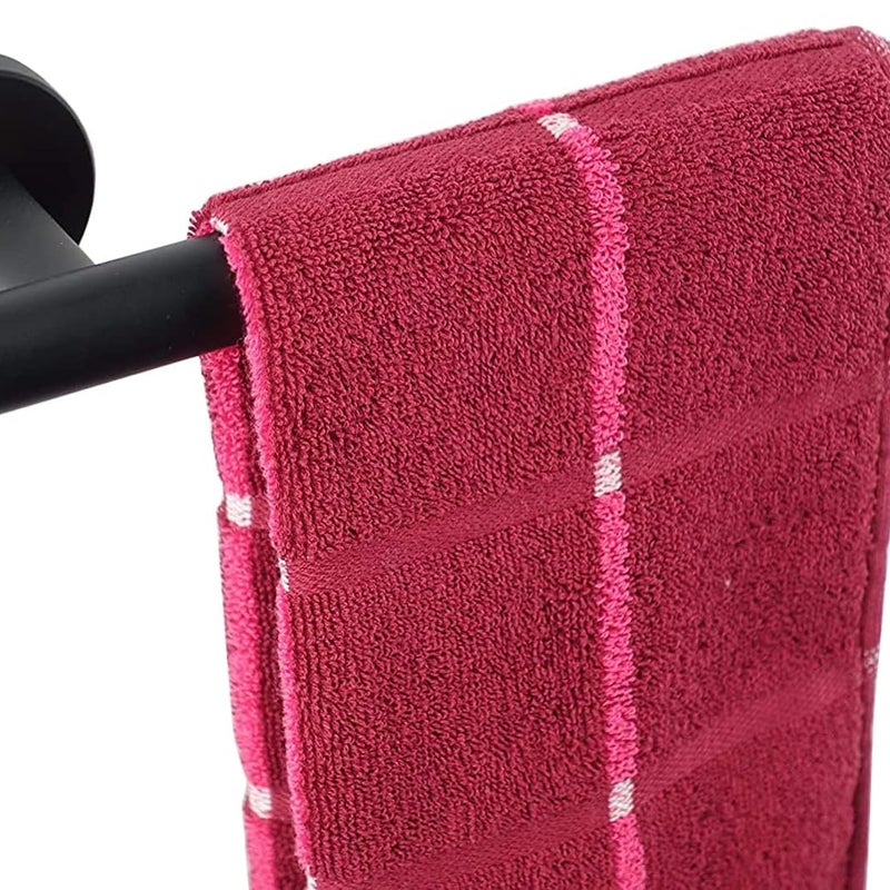 Uchwyt na ręczniki papierowe / pierścień na ręczniki – drążek na ręczniki ze stali nierdzewnej o grubości 22,9 cm, do montażu ściennego (czarny)