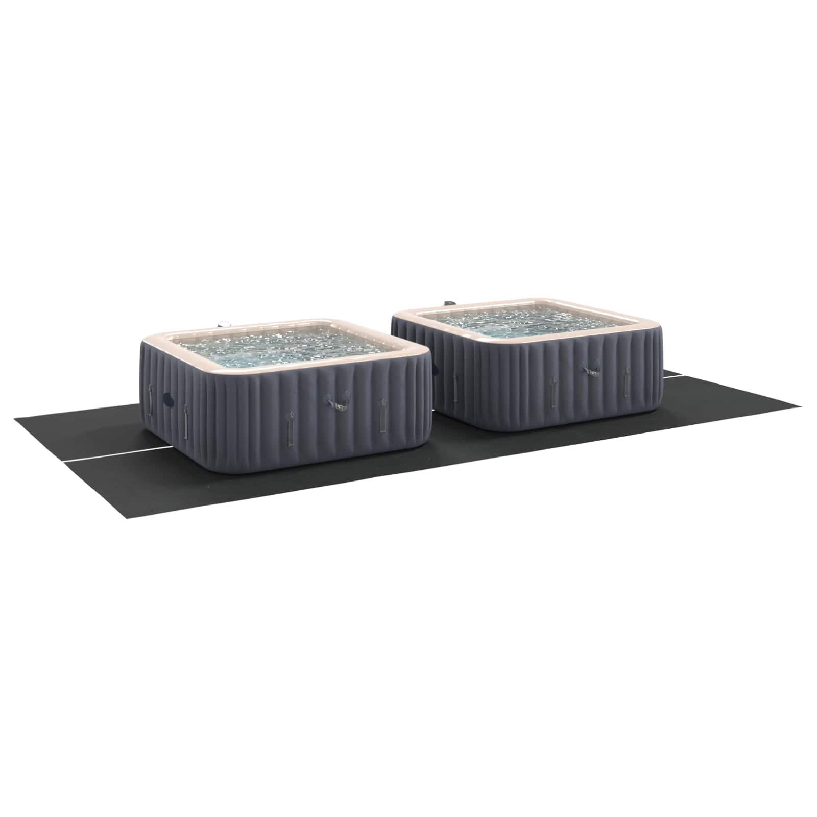 Lona para fondo de piscina 500x250x0,1 cm tejido no tejido negro ...