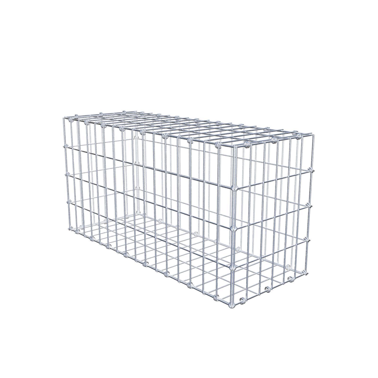 Gabion 80 cm x 40 cm x 30 cm (dł. x wys. x gł.), rozmiar oczek 5 x 10 cm, pierścień spiralny