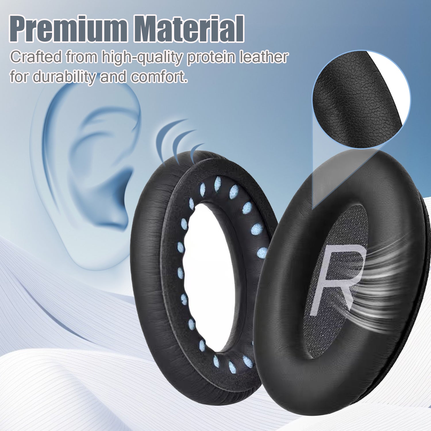 Coussinets pour casque Bose QC45 Noir - 3