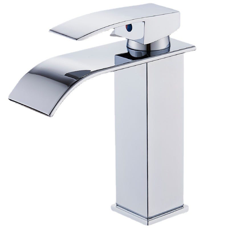 Robinet Cascade Haut Lavabo, Ouvert Chaud Et Froid Robinets de Lavabo pour Salle de Bain, Mitigeur En Laiton,gris,haut Robinet Cascade Haut Lavabo, Ouvert Chaud Et Froid Robinets de Lavabo pour Salle de Bain, Mitigeur En Laiton,gris,haut