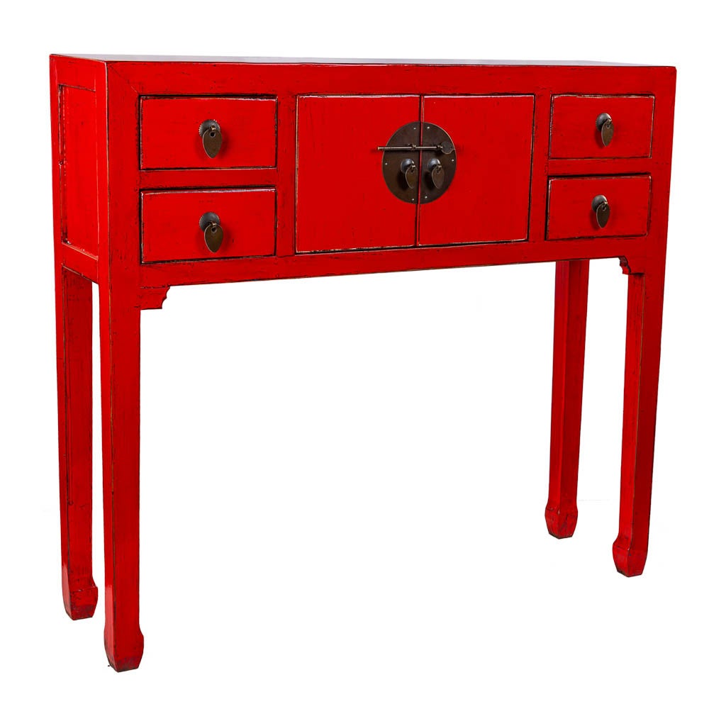Wanderlust  Recibidor De Madera 93X25x84 Rojo , Leroy Merlin