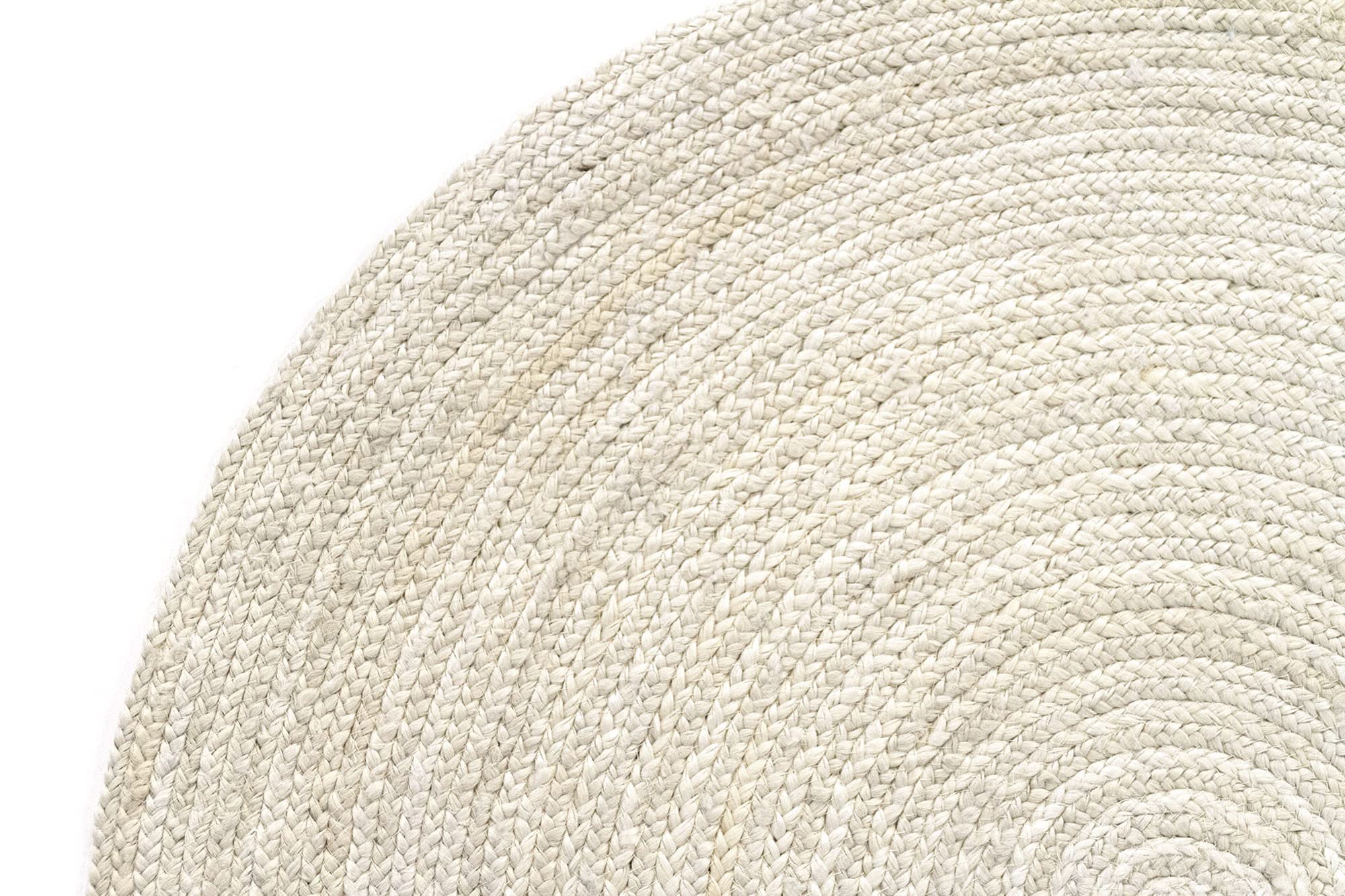 Alfombra redonda de yute blanco ALHAMBRA 100x100 cm - Alfombras para salón, dormitorio y sala de estar - 3