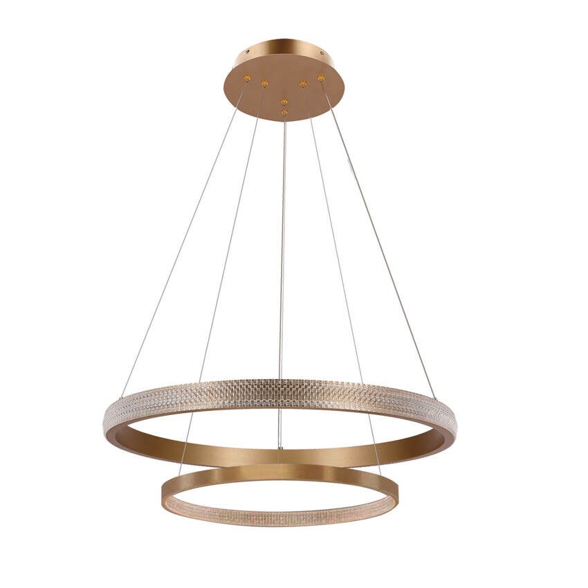 Lampa wisząca Hashim LED 22W + 34W Neutralna biel 4400lm złoto-przezroczysta wym: 115 x 60 x 60 cm Candellux