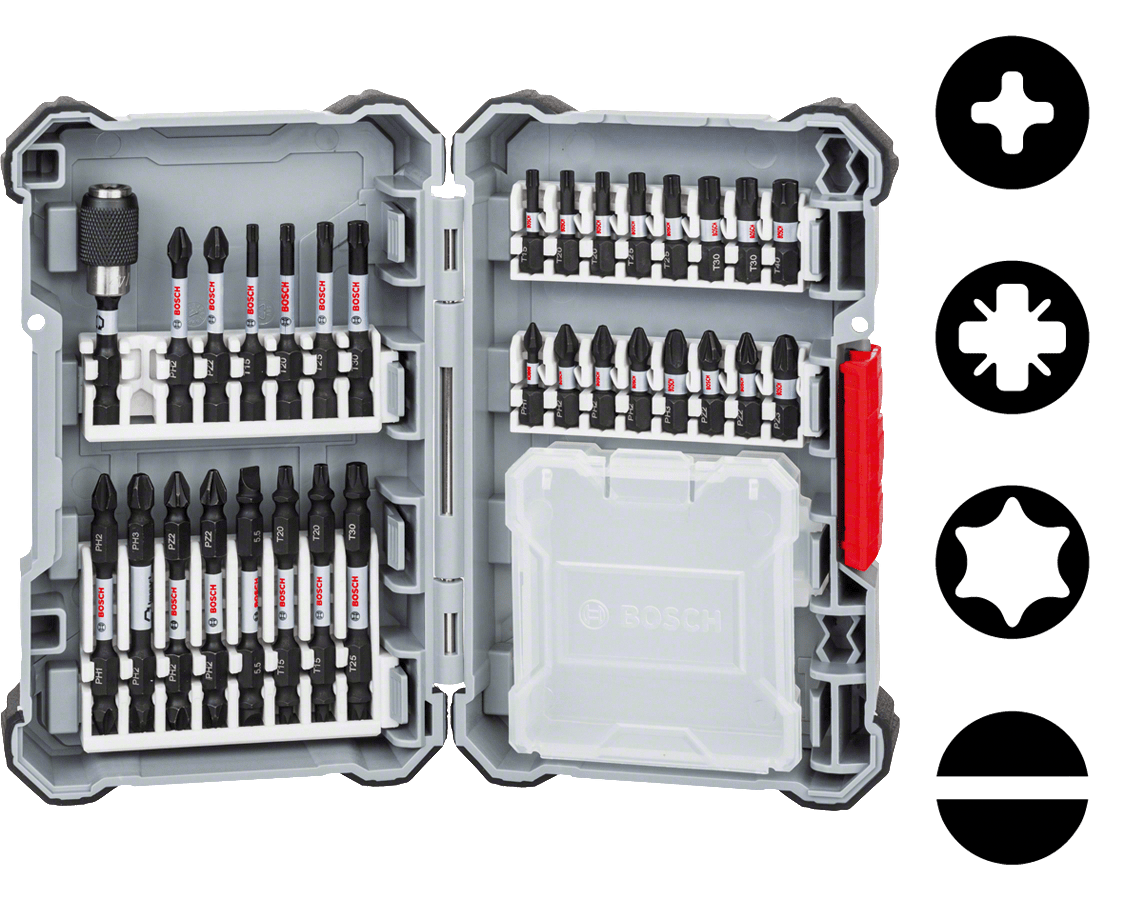 Set de puntas de atornillar Impact Control, 31 unidades