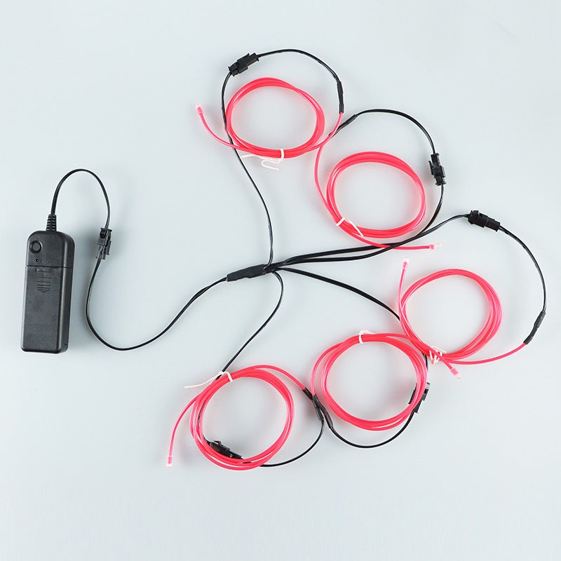 Przenośna girlanda świetlna zewnętrzna do dekoracji imprez, 1M, różowa