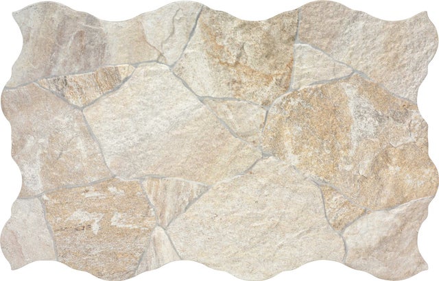 Carrelage effet parement Galets crème 44x66 cm - Réflex Boutique