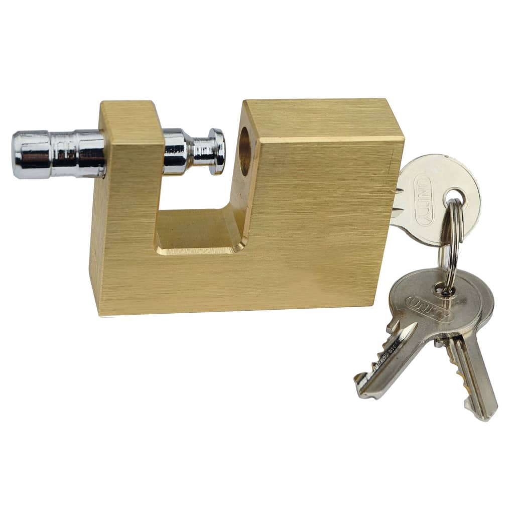 Lucchetto In Ottone Da 60 Mm Con Catena Di Sicurezza - Heavy Duty TE366 - 3 Chiavi Incluse - 2
