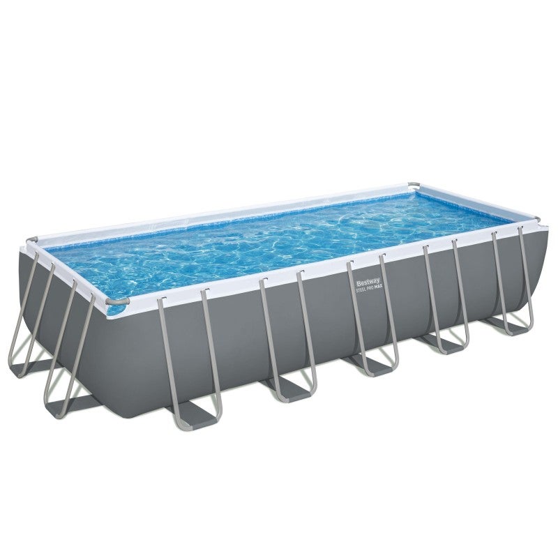 Basen stelażowy ogrodowy Bestway prostokątny rodzinny 640x274x132 cm zestaw 11w1