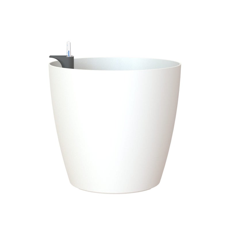 Doniczka samonawadniająca z polipropylenu San Remo biała 36x36x33.5cm