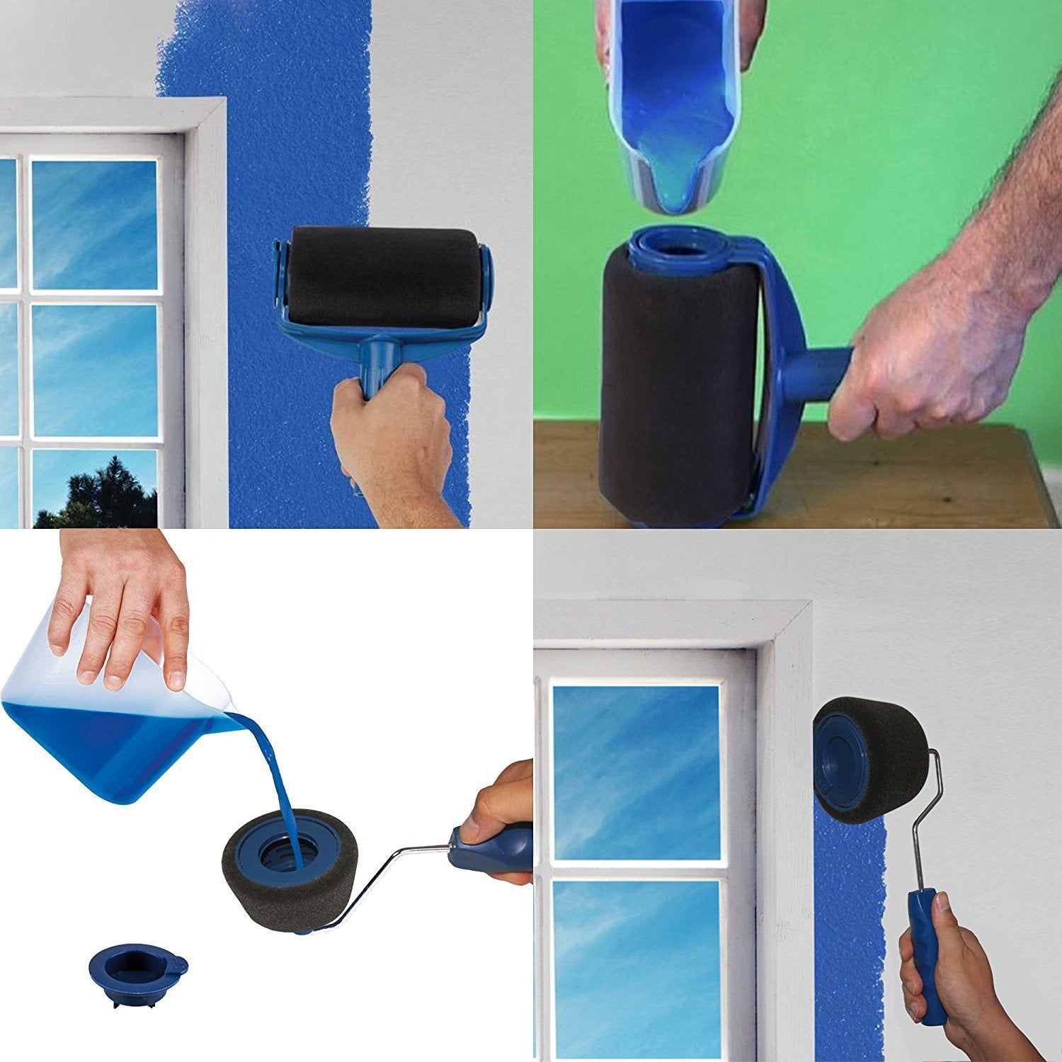 Lot de 7 Pièces Rouleau Peinture, Kit Peinture Mur pour Murs et Plafonds - 4