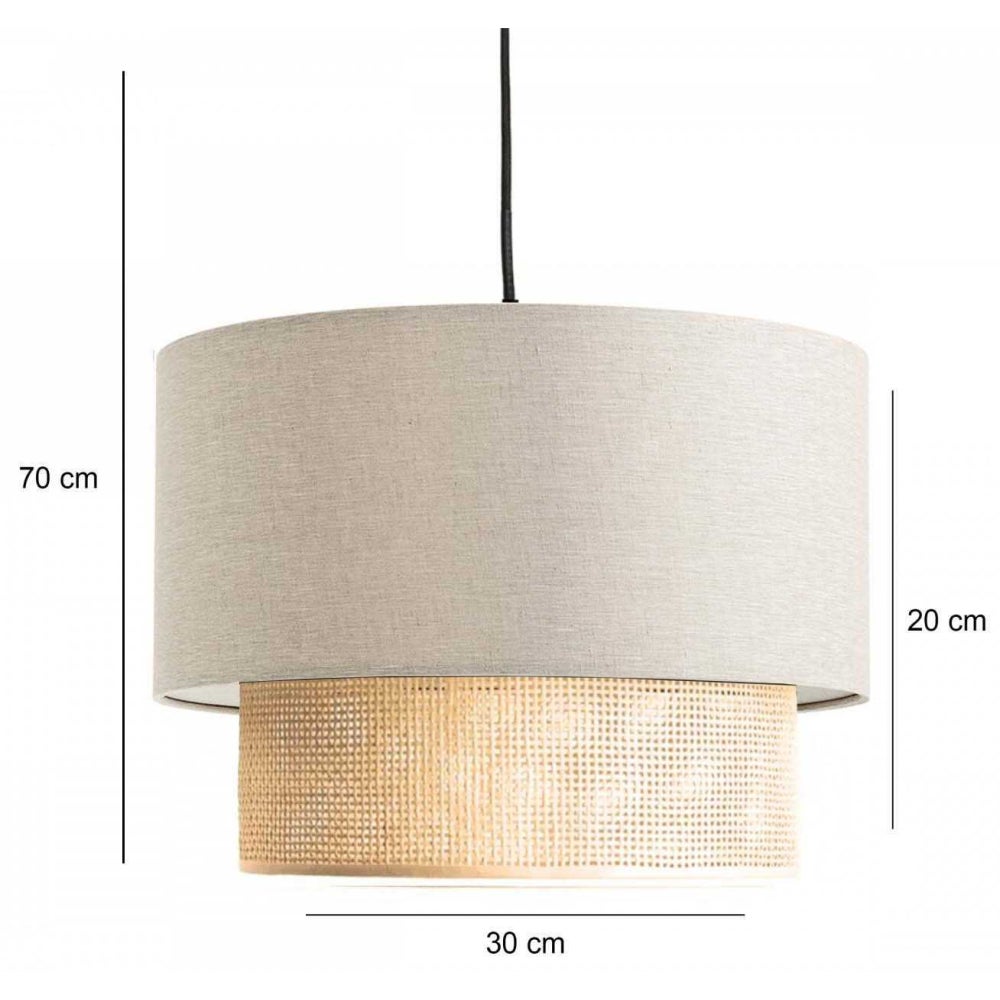 Suspension en tissu effet lin Nature crème Hanah Home - 2