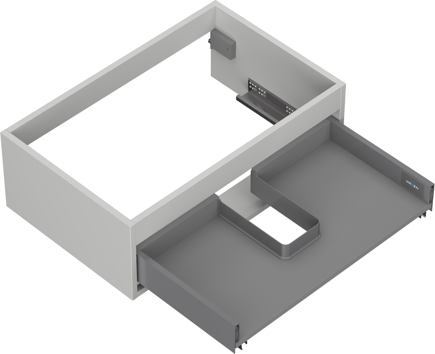 Mexen Box-A corps d'armoire sous lavabo 70 cm, 1 tiroir, gris mat ...