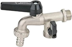 Rubinetto da Giardino con Leva Piatta M3/4 - M3/4 | Uscita per Tubo 15
