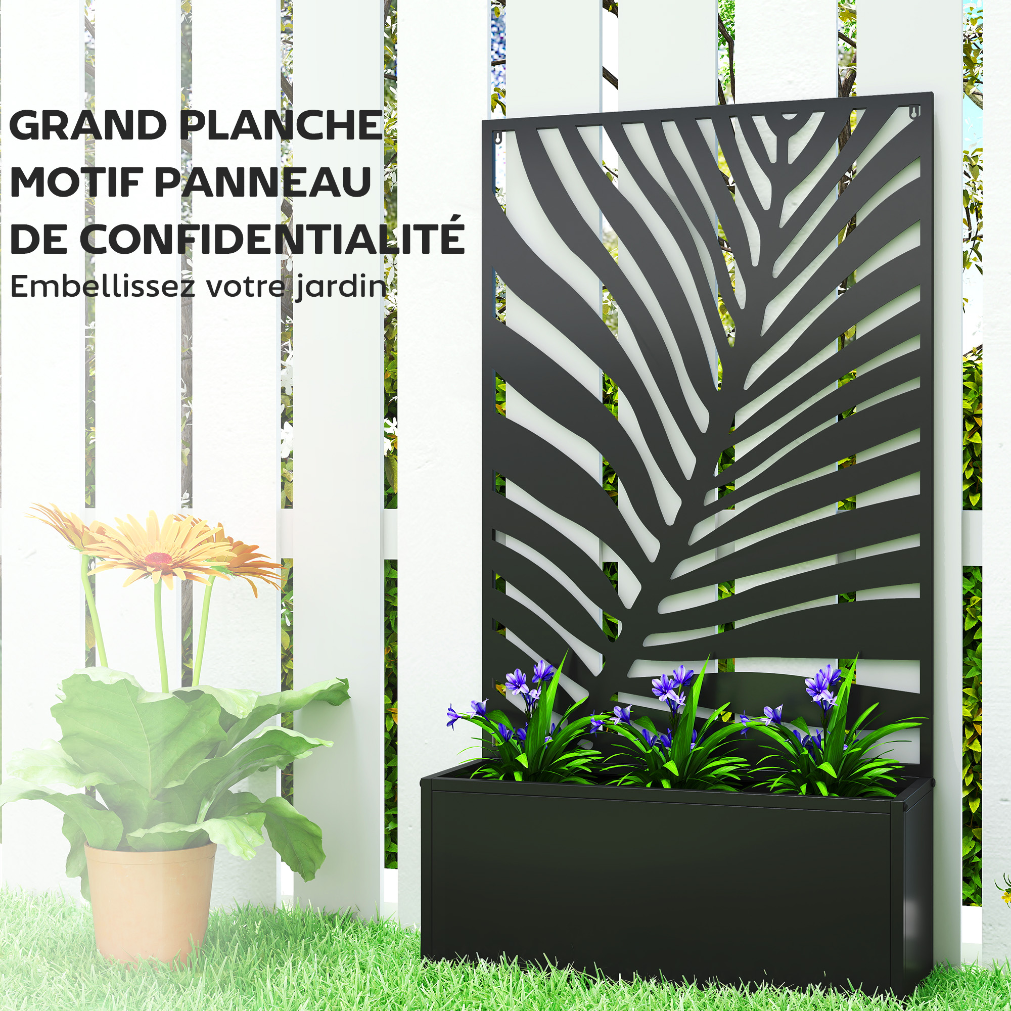Jardinière avec treillis métal Outsunny - 6