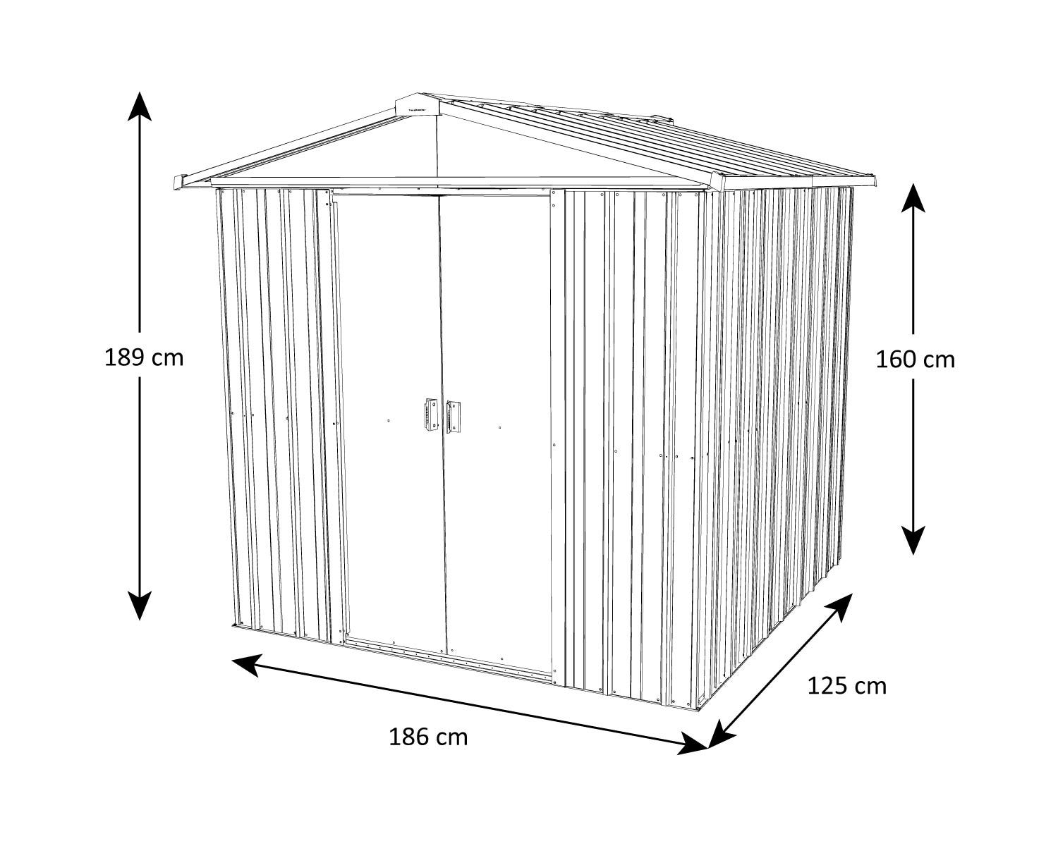 Abri de jardin métal anthracite Yardmaster 2,3 m² + kit d'ancrage - 3