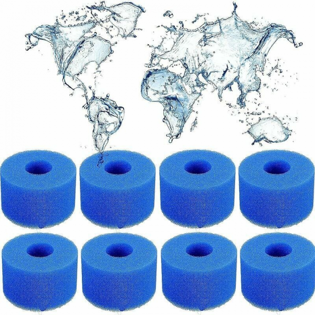 8 szt. Filtry piankowe typu S1 do spa Intex S1 Wielokrotnego użytku filtry basenowe typu S1 do basenu, akwarium i spa