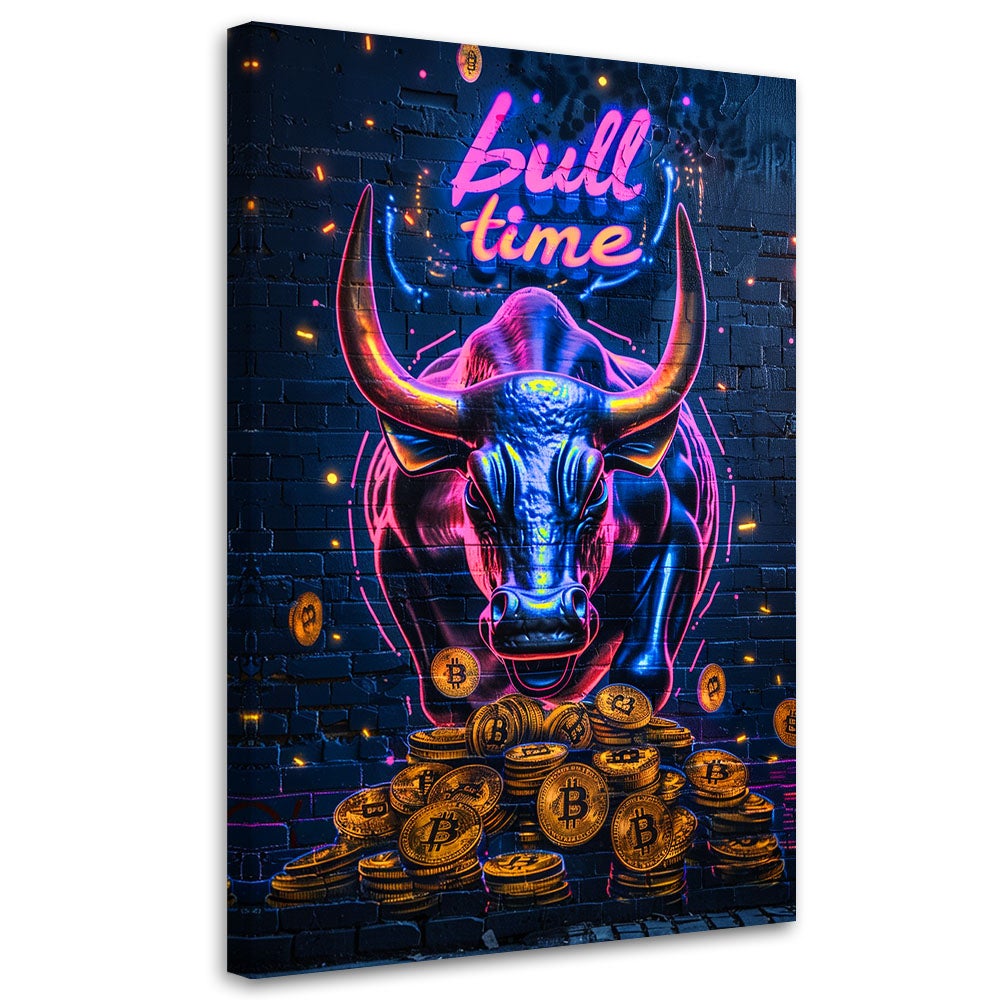 Tableau sur toile, Tableau sur toile, Bitcoin AI Bull 70x100 | Leroy Merlin