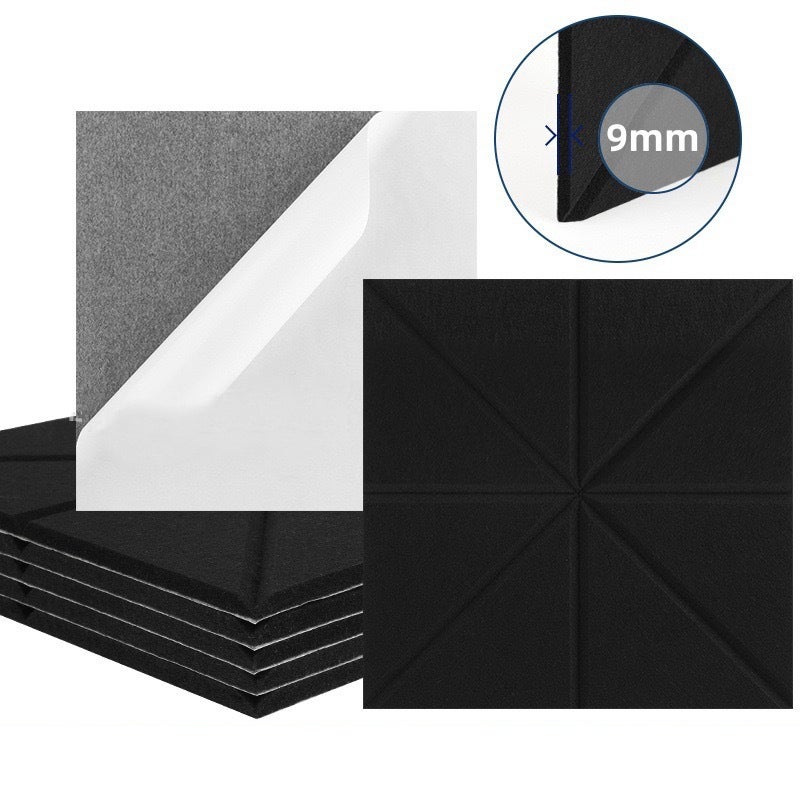 Zestaw samoprzylepnych paneli akustycznych wyciszające wypełnienie poliestrowe panele ścienne dźwiękochłonne o wysokiej gęstości x x cm czarne