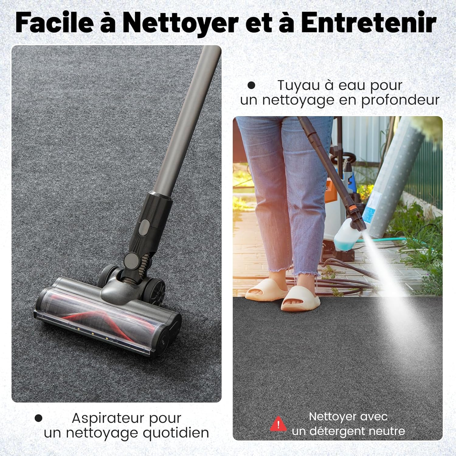 Tapis de Protection Garage, Tapis de Sol Double Face Antidérapant Absorbant, Lavable et Réutilisable, pour Garage, Magasin, Entrée 252,5 x 221 cm - 3