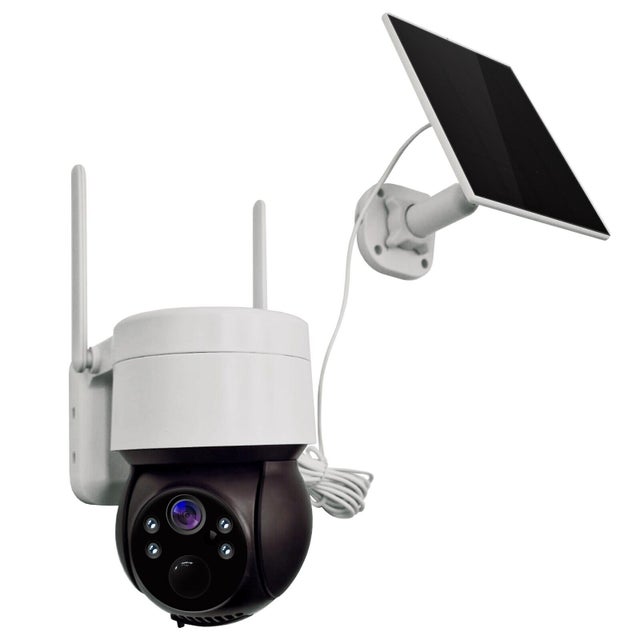 Telecamera CCTV Finta A Energia Solare Silverline - Con LED Lampeggiante, Grigio - Foto 8