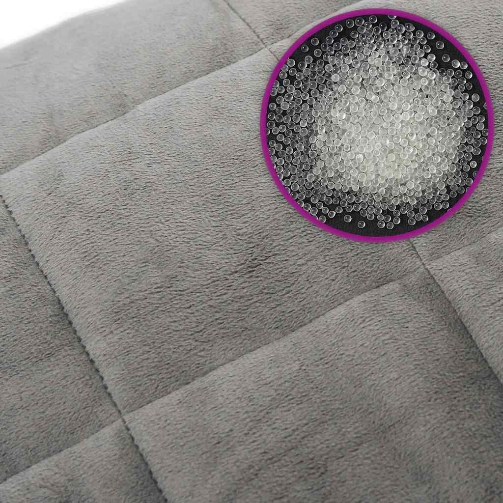Couverture lestée Gris 155x220 cm 11 kg Tissu vidaXL - 6