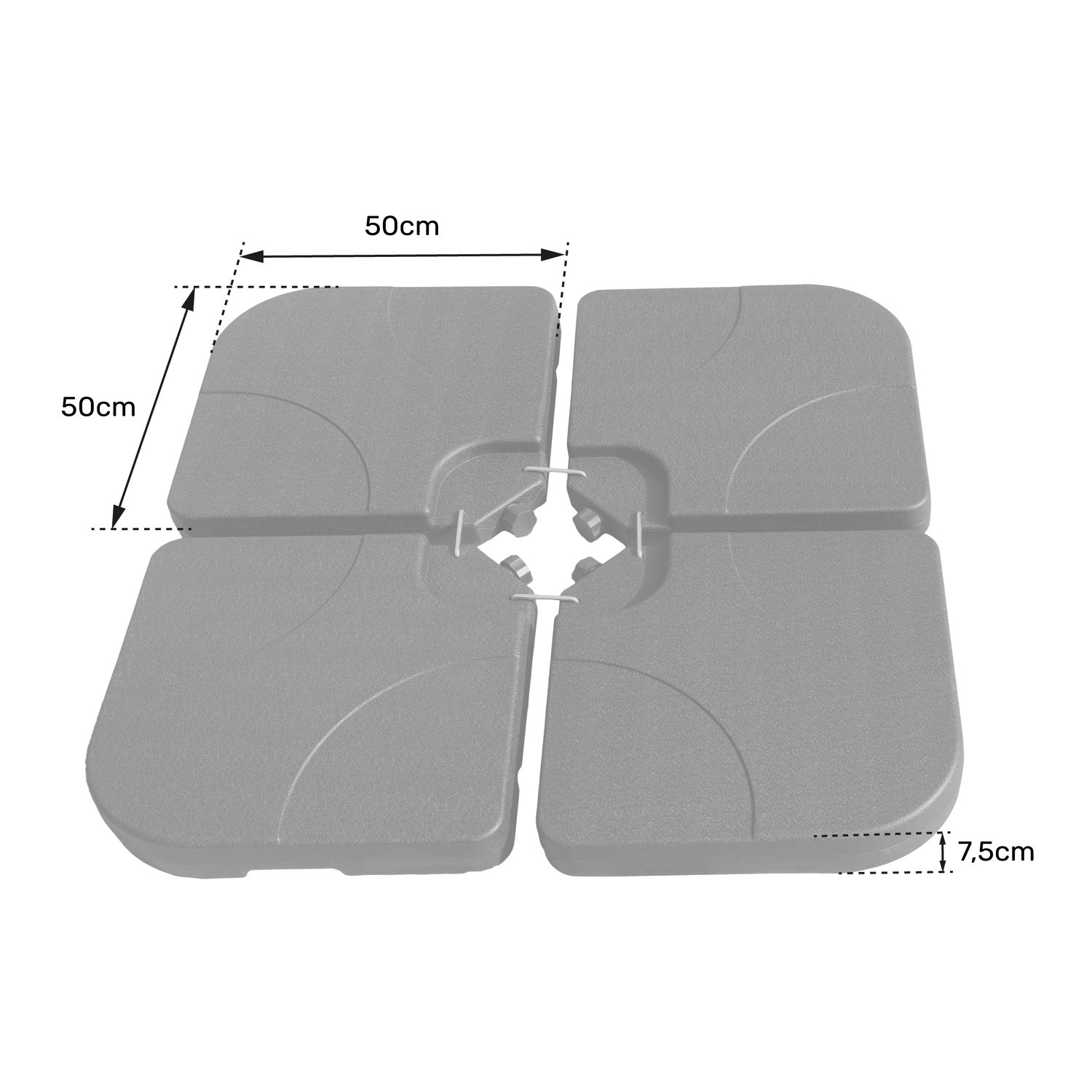 Pack de 4 losetas cuadradas QUIBERON - 6