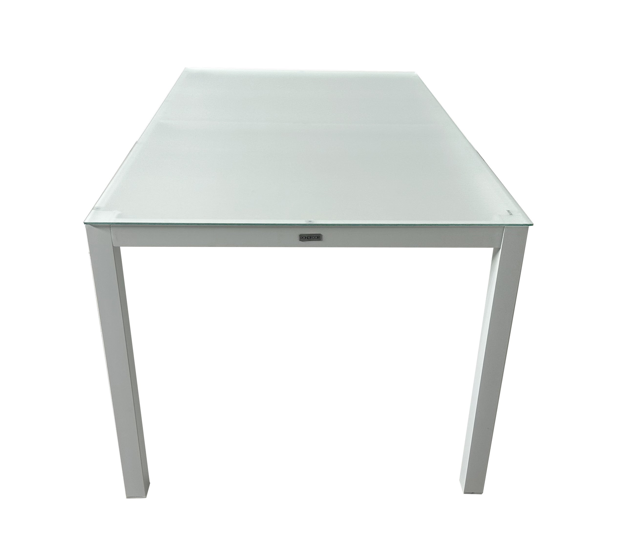 Mesa de Jardín Rectangular de Aluminio Blanca 150x90 cm – Cristal Templado | Exterior y Terraza FORMENTERA - 3