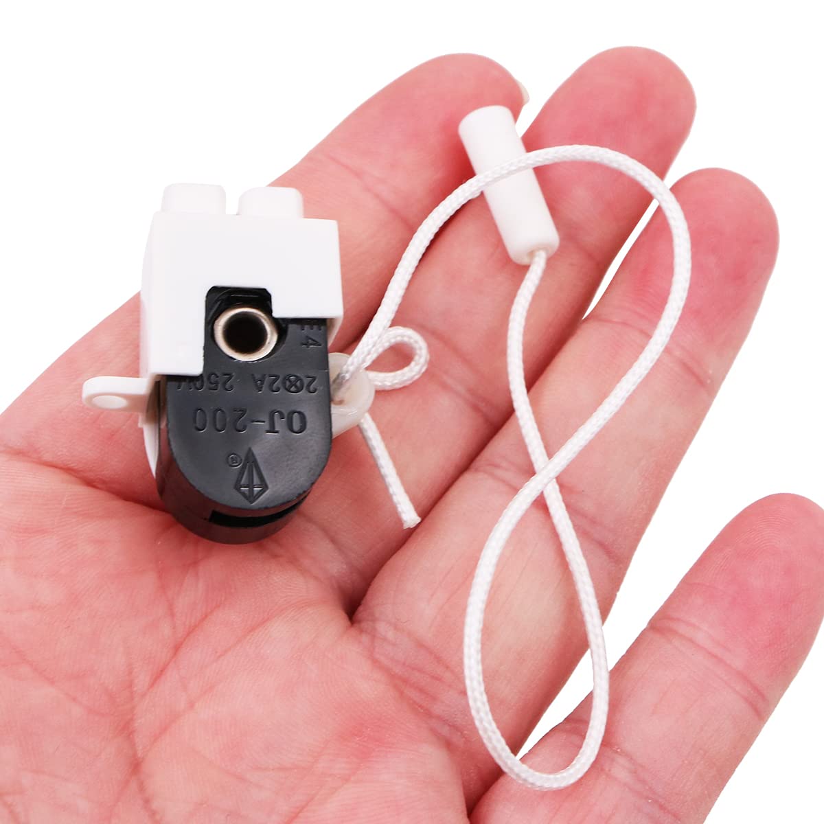 Interruptor De Techo De Cable (Pull Cord) 6 Amperios - Blanco - Para Baño, Sótano O WC
