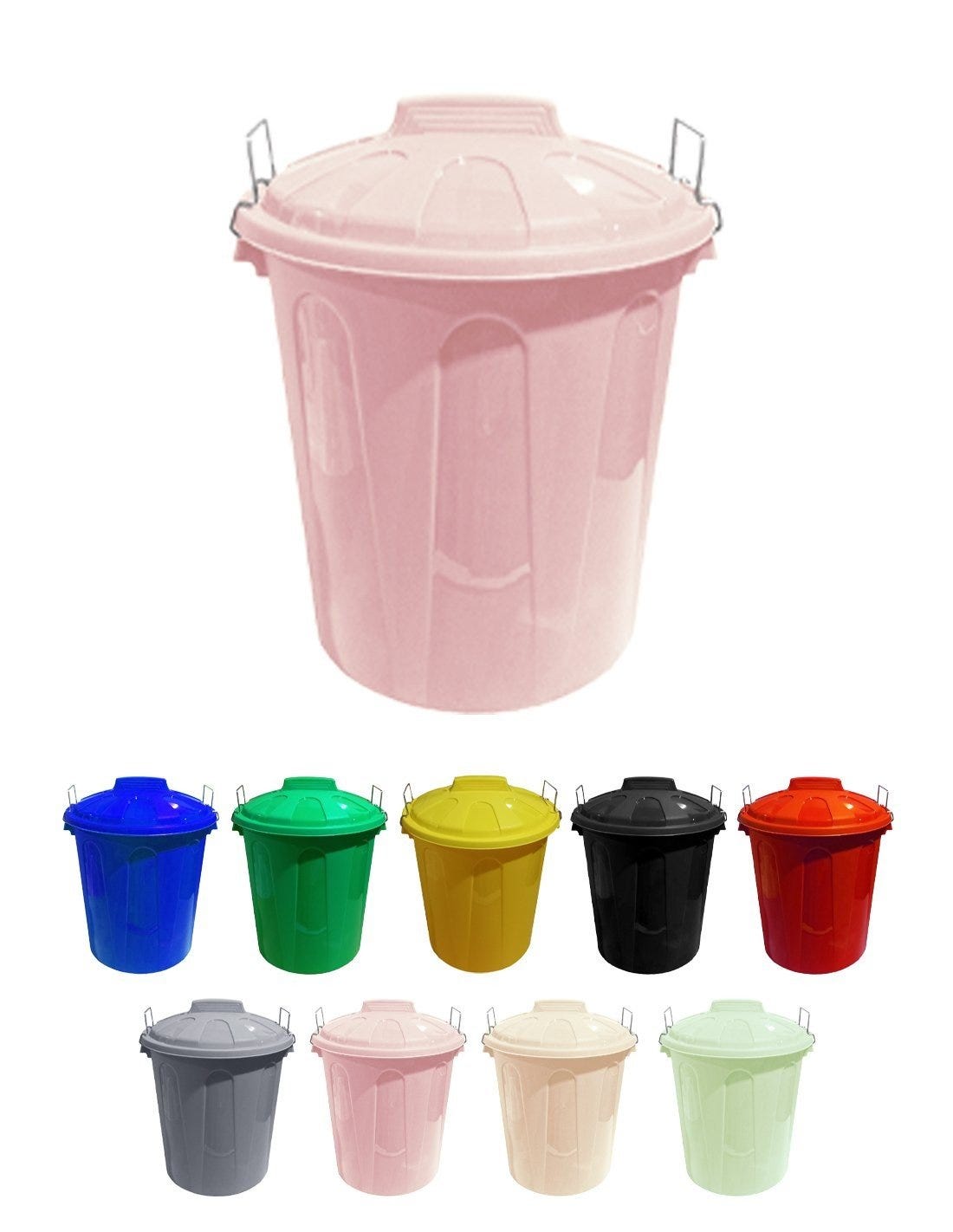 Cubo De Basura Con Tapa Grande Rosa - Capacidad Generosa, Diseño Compacto Para Espacios Estrechos, Control De Olores, Para Cocina O Baño