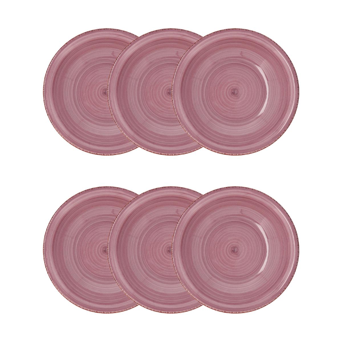 Quid Juego 6 Platos Hondo 21,5Cm Gres Peoni Vita - Imagen 2