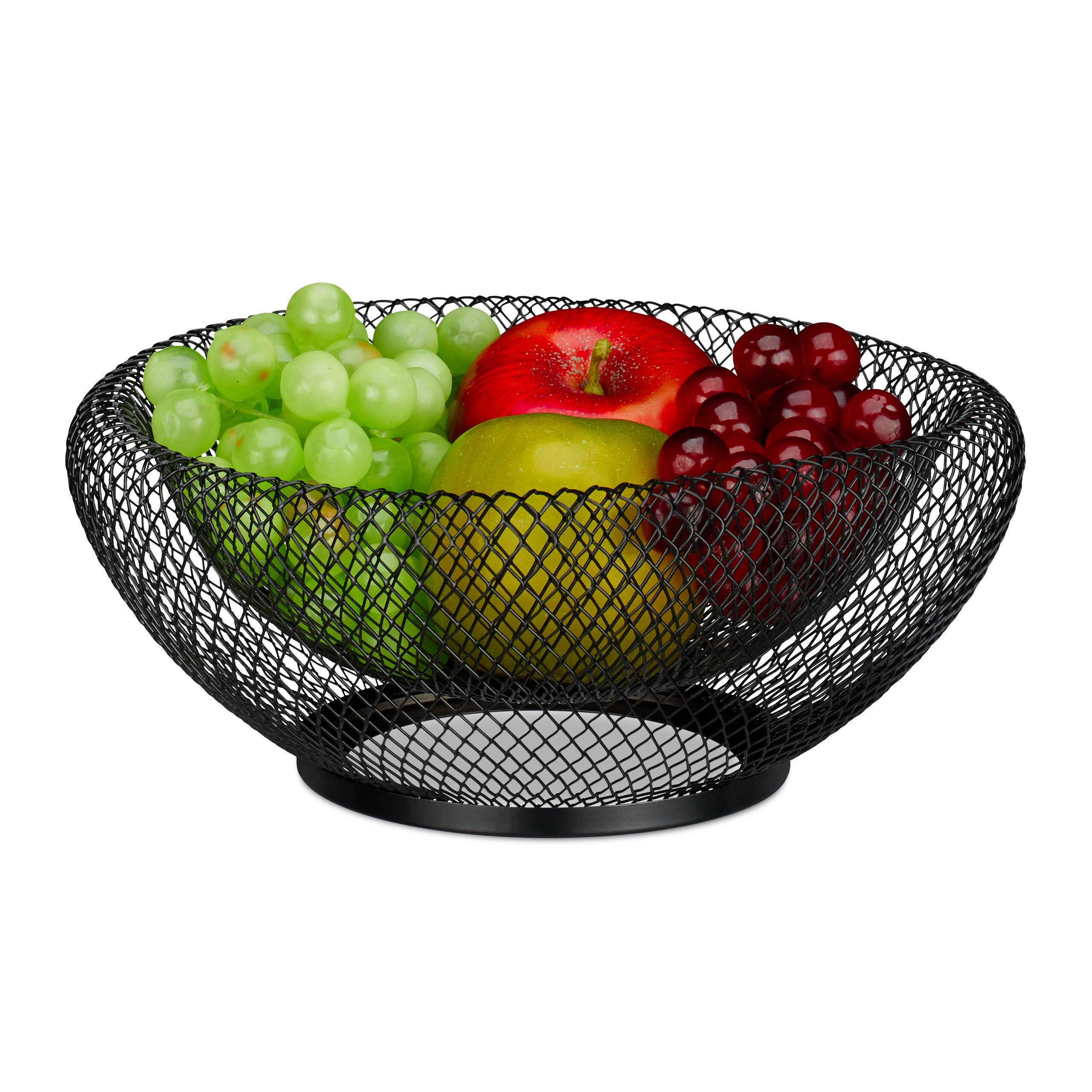 Centrotavola Portafrutta Relaxdays In Metallo Nero - 18x24 Cm, Design Moderno - Foto 12