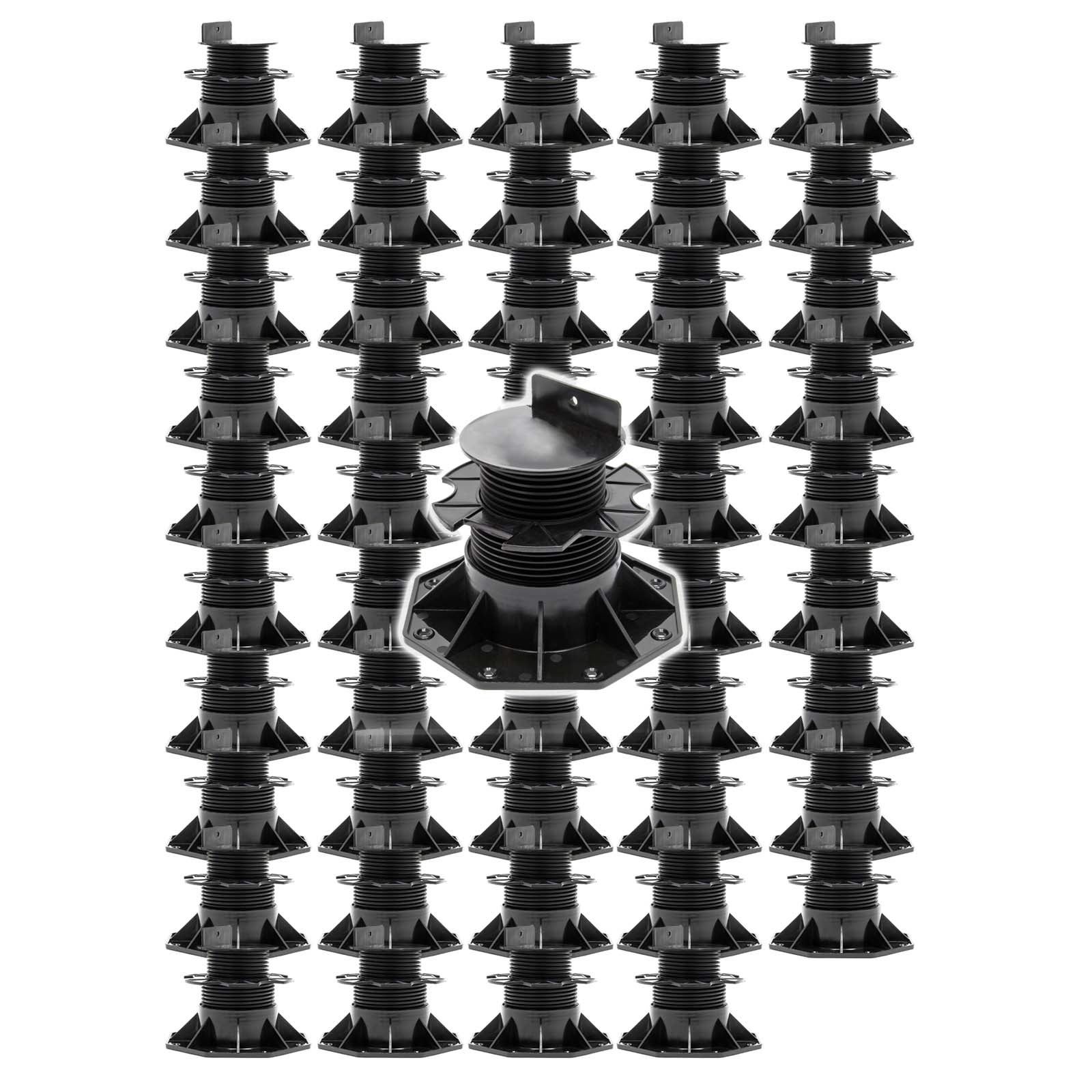 Plot Terrasse Reglable Lot De 10 Pieds De Support De Terrasse Réglables En Hauteur, 30-60 Mm, Polypropylène, Pour Terrasse, Balcon, Fontaine, Piscine à Toit Plat Plots Terrasse