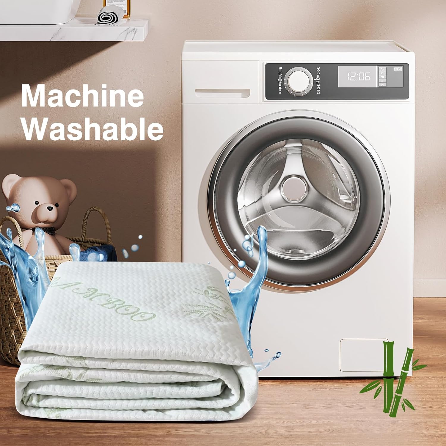 Housse de Matelas Imperméable 90X200X30 cm - Tissu 3D Respirant et Doux - Alèse Anti-Fuites Lavable en Machine - Protection Bébé et Adulte - 7