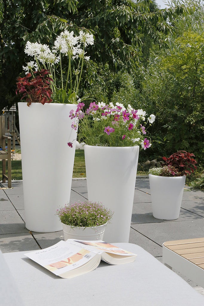 Classique Pot lumineuse Blanc Chaleureux - XL - Lampe extérieur et intérieur avec prise - 8 seasons design - 4